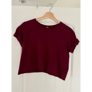 Maroon cropped t-shirt